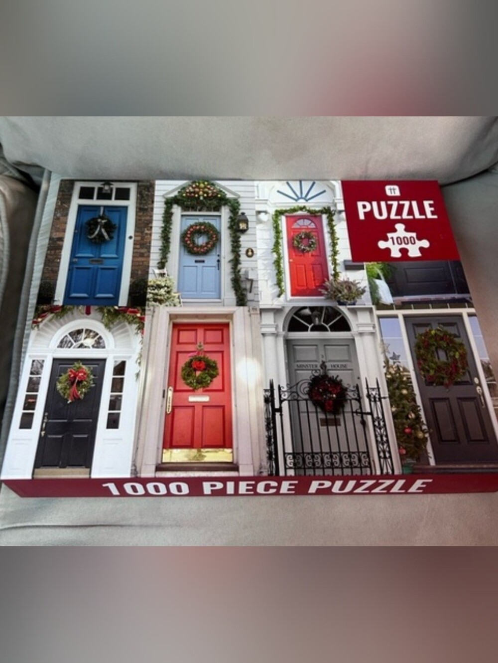 Talking Tables Christmas Doors 1000 Piece Jigsaw Puzzle - Complete